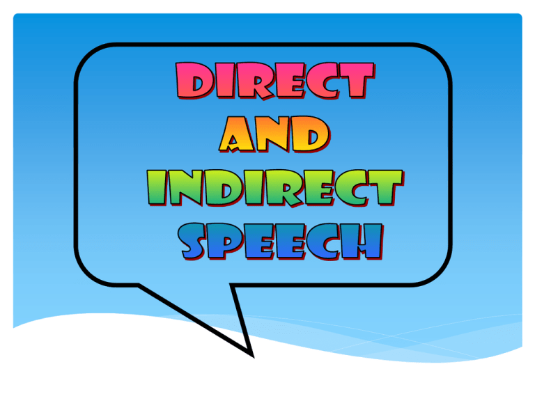 Reported speech